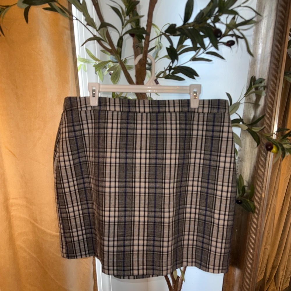 Nine West Blue and Gray Mini Pencil Skirt for Work